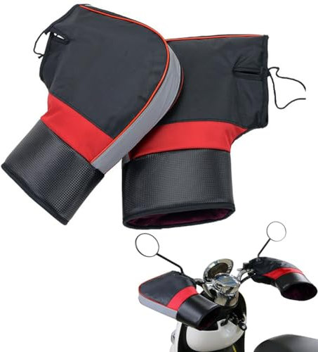 Motorcycle Handlebar Muffs Gloves Windproof Waterproof Motorbike Grip Handlebar Gloves Winter Thick Scooter Bike Cycling Gloves Mittens Motorcycle Hand Warmer For Motorcycles Scooters Bike Snowmobiles