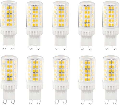 Jiotouhu G9 LED Lampen Warmweiß 3000K, 7W LED Lampe Ersatz für 70W Halogenlampen, 700 Lumen G9 Leuchtmittel, Nicht Dimmbar Kein Flimmern, 360° Abstrahlwinkel, AC 220-240V 10er Pack
