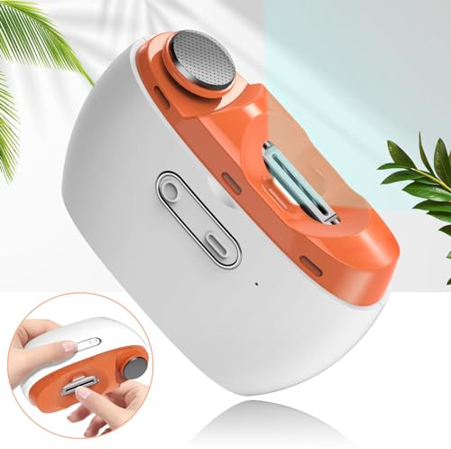3-in-1 Electric Nail Trimmer for Thin Nails (Up to 1.4mm) – USB Rechargeable Automatic Nail File for Baby & Seniors, 2-Speed, LED Light