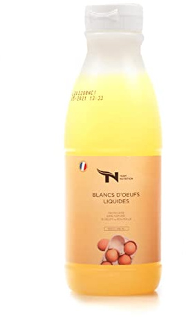 Blanc d'Œuf Liquide Team Nutrition | Riche en Protéines, Sans Graisses | Fabriqué en France | Idéal pour Régime Sportif, Omelettes, Smoothies & Pâtisseries Saines (500G, Sans saveur)