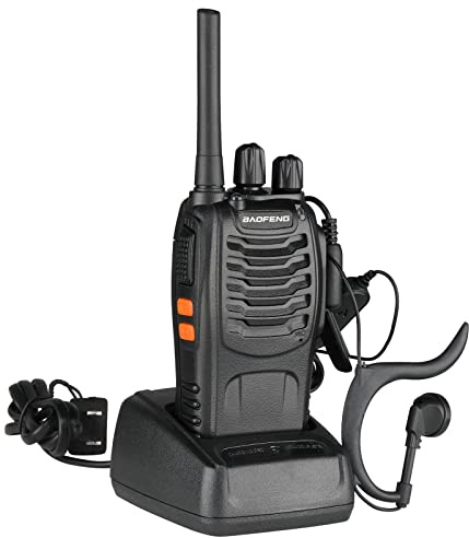 Walkie Talkies Long Range for Adults, 16 Channel Walky Talky Handheld Two Way Radios with Rechargeable Battery and Earpieces, Supports VOX Function, Family Walkie Talkie for Hiking Camping Trip