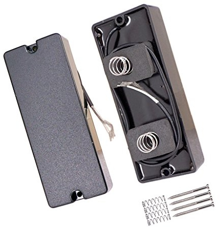 Humbucker-Tonabnehmer für 5-saitige E-Bassgitarre, Schwarz, 2 Stück