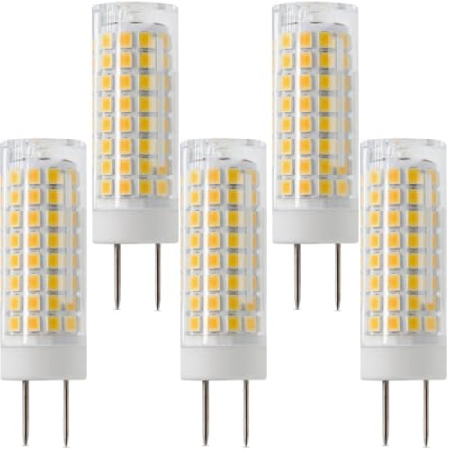 GY6.35 LED Lampadina 10W, 5pcs LED lampadine, 1000LM, 10W equivalente a 100W alogeno, AC220V-240V, Angolo di Fascio di 360 ° per Illuminazione Domestica(Warm White 3000k)