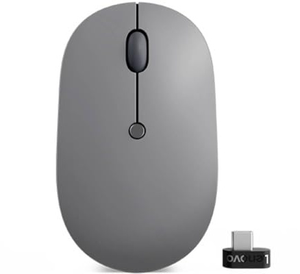 Lenovo Go USB-C Maus sans Fil, Funk Optisch Gris 5 Tasten 2400 dpi