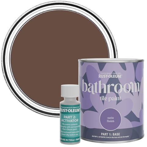 Rust-Oleum Water-Resistant Bathroom Tile Paint in Satin Finish - Follingsby 750ml
