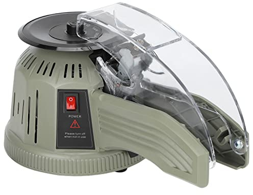 Fafeicy Coupe de Bande Automatique, Distributeur de Bande à Bande Réglable Outil de Coupe de Ruban D'emballage électronique avec Couvercle de (Norme européenne AC 220V)