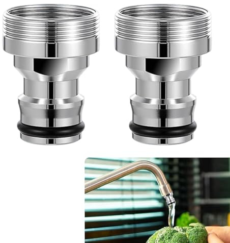 2 Stück Universal Wasserhahnanschluss für Mischbatterie, Schlauchadapter Wasserhahn Adapter Schlauchkupplung, Gartenschlauch Anschluss