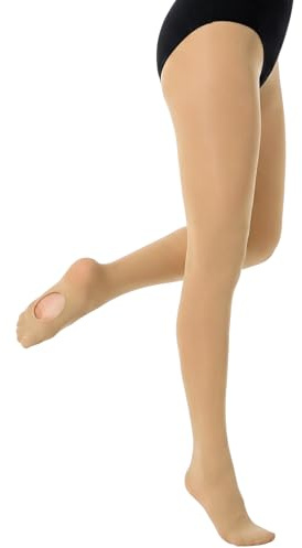APLZGMG Collant da danza ultra morbidi per adolescenti e donne adulte, leggings convertibili per ragazze dai 16 anni in su (XXL)