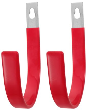 TOMETURE 2pcs Stainless Steel Life Ring Hook, Wall Mount Pool Lifebuoy Hanger, Rustproof Rescue Equipment Hook for Boat, Dock and Water Safety Gear