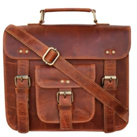 Jaald Leder Messenger Bag Umhängetasche Cross Body Vintage