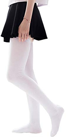 Bakicey Dam knästrumpor strumpor overknee strumpor, flickor 80 cm strumpbyxor, bomullsstrumpor, stödknästrumpor, stickade stickade strumpor, höga, Vit, one size