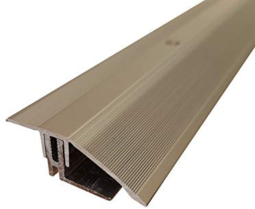ufitec® TPL Profi MAX Profilsystem für Parkettböden - geeignet für Belagshöhen von 14 - 21 mm - ALU eloxiert (Höhenausgleichsprofil | Länge: 100 cm, Bronze Hell)