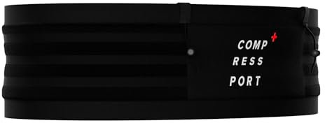 COMPRESSPORT Free Belt Pro Unisex - Trail Belt – Ergonomisch – Ultraleicht – Kein Wackeln – Großes Fach – Schwarz