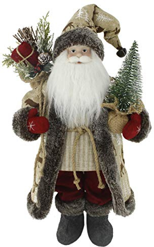 Windy Hill Collection Woodland Reindeer with Red Mittens 18 Inch Santa Claus Standing Figurine Figure Decoration 180037