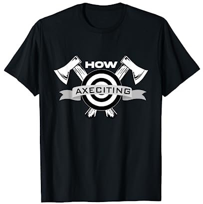 Axe Throwing Crossed Axes and Wooden Target T-Shirt