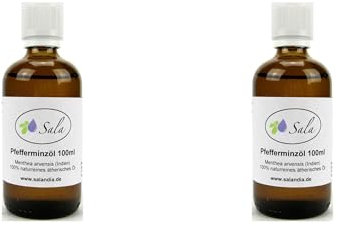 Sala Pfefferminzöl mentha arvensis ätherisches Öl naturrein 2 x 100 ml (200 ml) Glasflasche