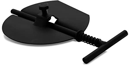 LANZZAS Tuyau de poêle - Diamètre : 130 mm - Couleur : noir - Limiteur de traction pour installation ultérieure