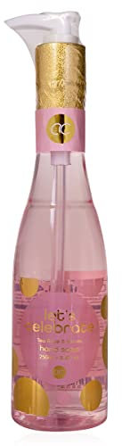 Accentra Handseife LET`S Celebrate in Sektflasche, 250ml im Pumpspender, Flüssigseife, Tea Rose & Velvet -Duft - nachfüllbar, Rosa - Gold