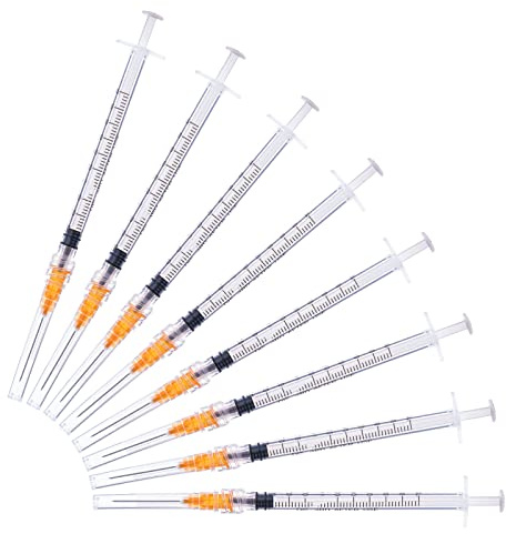 1ml/cc Lab Supplies with 0.5 x 25mm kopf, einzeln verpackt (50Pack)