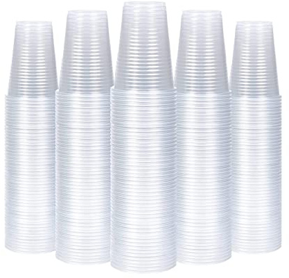 500 X 180ML Clear Plastic Disposable Drink Cups for Water Coolers/Travel/Camping/Parties and Events- (180ML / 7 Ounce) (500)