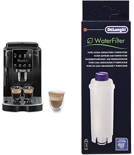 De'Longhi Magnifica Start ECAM222.20.B, Kaffeevollautomat mit Milchaufschäumdüse Original Wasserfilter DLSC002 - Zubehör Kaffeevollautomaten mit Wasserfilter