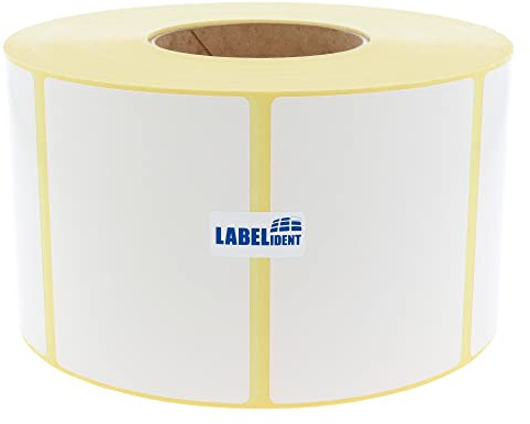 Labelident Thermoetiketten 102 x 76 mm - 2.110 Thermodirekt-Etiketten auf Rolle, 76 mm Kern stark permanent haftend für Thermodrucker