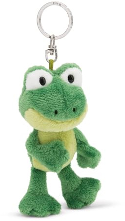 NICI 49867 Schlüsselanhänger Frosch 10cm grün-Nachhaltiger Begleiter Kuscheltieranhänger mit Schlüsselring für Schlüsselband, Schlüsselbund & Schlüsselhalter