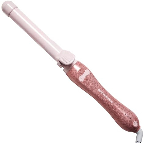 The Beachwaver Co. B1 Rotating Curling Iron - Pink Glitter | Automatic 1-Inch Ceramic Curling Iron - Most Common Barrel Size for All Hair Lengths! | Auto-Shut Off, Travel-Friendly, Dual Voltage
