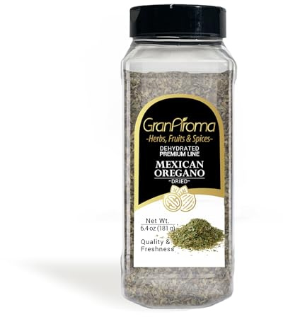 GranAroma Mexican Oregano, 6.4 oz, Versatile Herb, Peppery & Strong Flavor