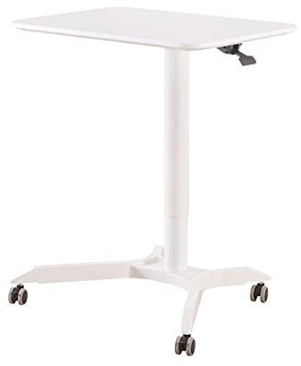 Rednerpult-Podiumsständer, mobiles Rednerpult, Laptop-Ständer, Schreibtisch, Computer-Arbeitsplatz, Notebook-Wagen, Sitz-Steh-Arbeitsplatz für das Heimbüro, Panel 71,5 x 50 cm/weiß/Höhe 68/108 cm