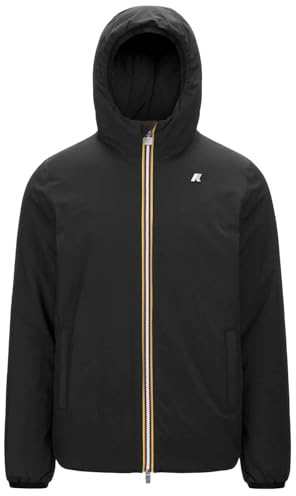 K-Way Giacca Uomo, Modello Jack ST Warm Double, in Poliestere, vestibilità Regular, Colore Black P-Green B