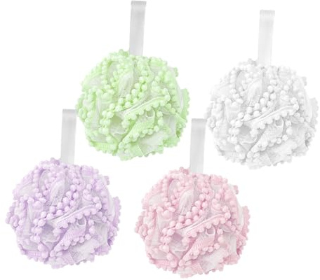 FRCOLOR Confezione Da 4 Spugne Da Bagno Esfolianti E Scrubber Per Doccia Per Un Bagno Schiumoso E Ricco
