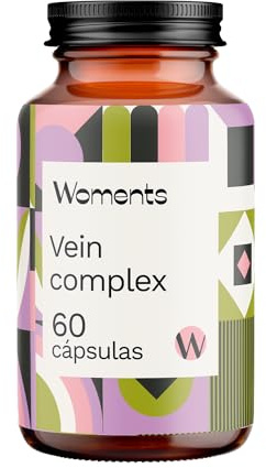 Vein complex | Piernas ligeras | 60 cápsulas | Woments | Castaño de indias, Naranjo Amargo, Vid Roja, Rusco y Mirtilo | Sin gluten y Sin lactosa
