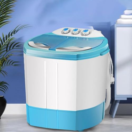 Portable Washing Machine, Twin Tub Energy Power Water Saving Spin Dryer Washer with 4.5kg Capacity, 3 Washing Modes, 1300RPM Space-saving Small Washing Machine for Home, RV, and Travel Use