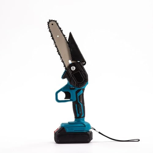 Blissbuilt Motosierra Eléctrica Portátil Mini Motosierra eléctrica,Motosierra Eléctrica Liviana con Cerradura de Seguridad,Sierra de Poda Portátil con Una Mano para Podar Árboles de Jardinería