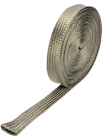QUARKZMAN 0.4 ID 16 Piedi Manicotto Termico 800 Gradi Colore Titanio | Per Filo Automobilistico, Per Rigo Carburante, Per Fili