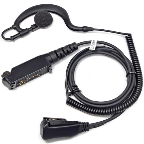 HYS Sepura Ohrhörer für STP8000 STP9000 SC20 SC21 Funkgeräte | G-förmige Kopfhörer, Sicherheits-Headset Kompatibel mit Sepura STP8000 STP9000(Tetra) SC20 SC21