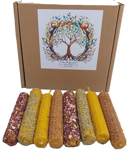 Kit de regalos de velas de Cera de Abeja natural hechas a mano + Consulta tirada de tarot (oraculo gê)