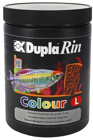 Dupla DuplaRin Granulat Colour L I 500 g I färgförstärkande granulatfoder för stor söt- och havsvattenfisk I för intensiva färger och god tillväxt I näringsrikt foder för prydnadsfiskar