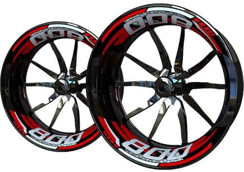 cerchioni Decalcomanie Adesivi Per Cerchi Moto Per Mv Agusta Brutale 800 F3, Strisce Riflettenti Per Cerchi, Kit Adesivi Cerchioni Adesivi Strisce(Colore 6)