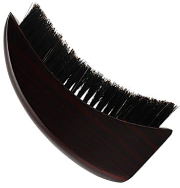 Garneck Bartbürste für Männer Klein Mittlere Härte aus Buchenholz Braun mit Feinen Borsten für Bartpflege Schnurrbart Koteletten Reise Grooming
