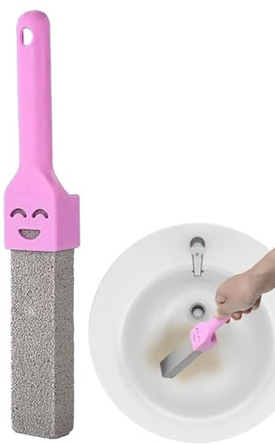Ciotole per WC in pietra pomice – raschietto innocuo, strumento per la pulizia del bagno, pulitore per la rimozione delle macchie per superfici domestiche, manico durevole e per WC per Ros