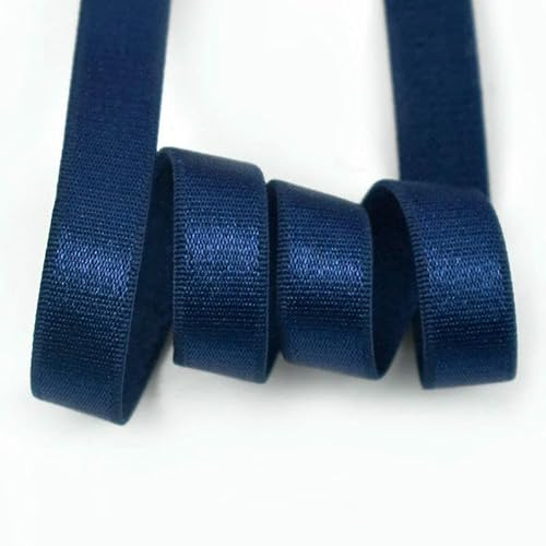 Bandas elásticas de colores de 6/8/10/12/15/20/25 mm para ropa interior, sujetador, banda de goma, cintas elásticas, diademas, accesorio de costura, azul marino, 10 mm, 10 metros