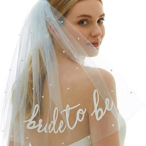 Vesavifaka JGA Accessoires Frauen, 3 Stück Bride to Be Schleier, Bride to Be Deko, Jungesellinenabschied Accessoires, JGA Deko Frauen für Hochzeit Brautparty Junggesellenabschied Dekoration