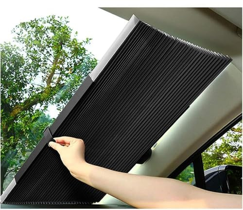 XHORGPZCK Sonnenschutz Frontscheibe, für VW T4 1995–2004 Faltbare Windschutzscheibenabdeckung Teleskopische Auto Jalousie Innenraum Thermoschutz,80cm