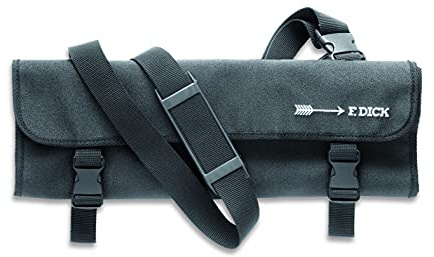 F. DICK Textil-Rolltasche ohne Inhalt (Tasche unbestückt, mit 12 Fächern, Kunstfaser-Material, Messer-Tasche, Maße 48x65 cm) 81077010