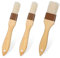 3 Stück Backpinsel, Pinsel zum Kochen, Pinsel Backen, Küchenpinsel Hitzebeständig Bratpinsel Ölpinsel, Holzgriff Backen Kochpinsel für Öl Aufstrich Grill Gebäck Sauce BBQ Butter Marinade