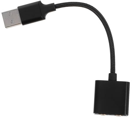 HOMSFOU Répartiteur Audio pour PC Adaptateur USB pour Casque Convertisseur Externe en Alliage Deux Ordinateur et Tablette