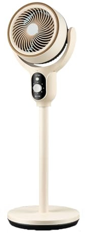 Aosrioylt Luxvalu Fan, 90°+90° Oscillating Standing Fans for Bedroom, Quiet Floor Fan, 100ft Pedestal Fans for Room, Plug in Table Fans, 19-38 Adjustable Height, 3 Speeds, 12h Timer(Beige)