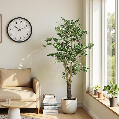 69 Artificial Ficus Tree with Black Plastic Pot